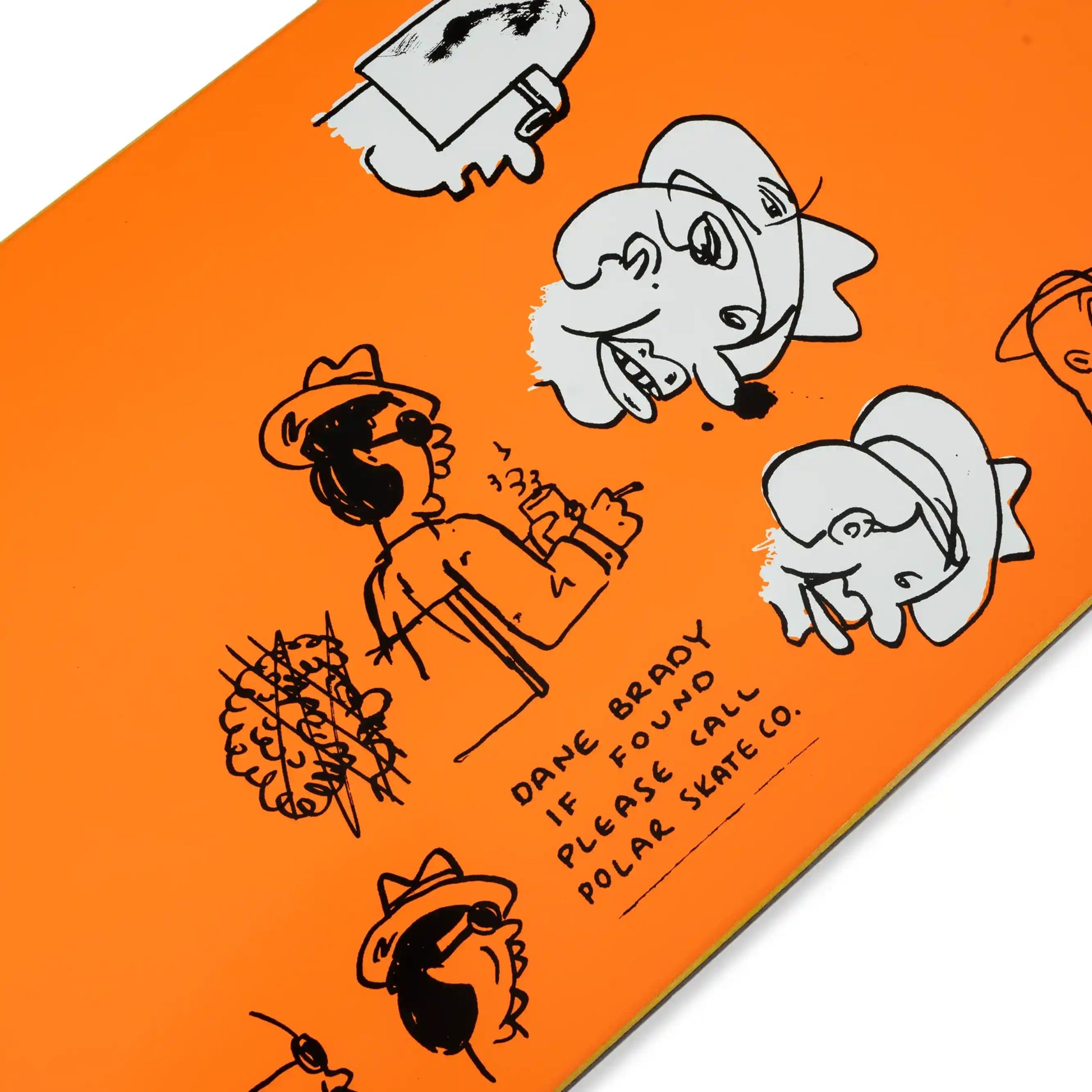 Polar Dane Brady Mia (Orange) Deck (8.5") - Tiki Room Skateboards - 3