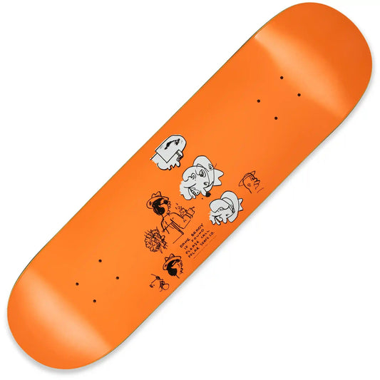 Polar Dane Brady Mia (Orange) Deck (8.5") - Tiki Room Skateboards - 1