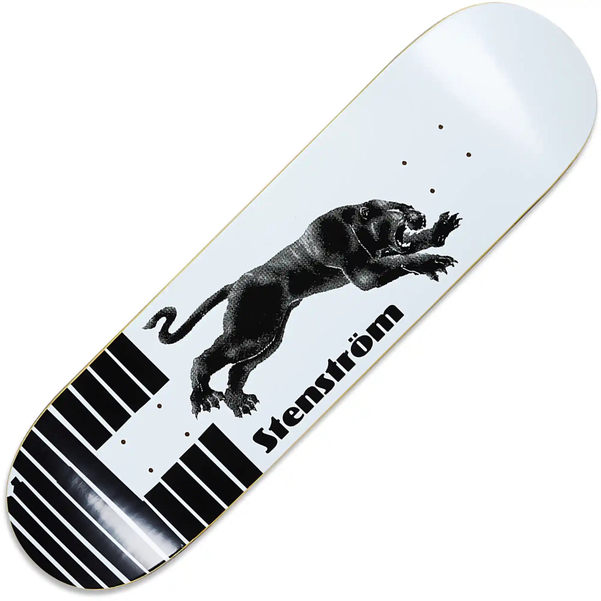 Polar David Stenström Tape And Panther White Deck (8.5", Short) - Tiki Room Skateboards - 1