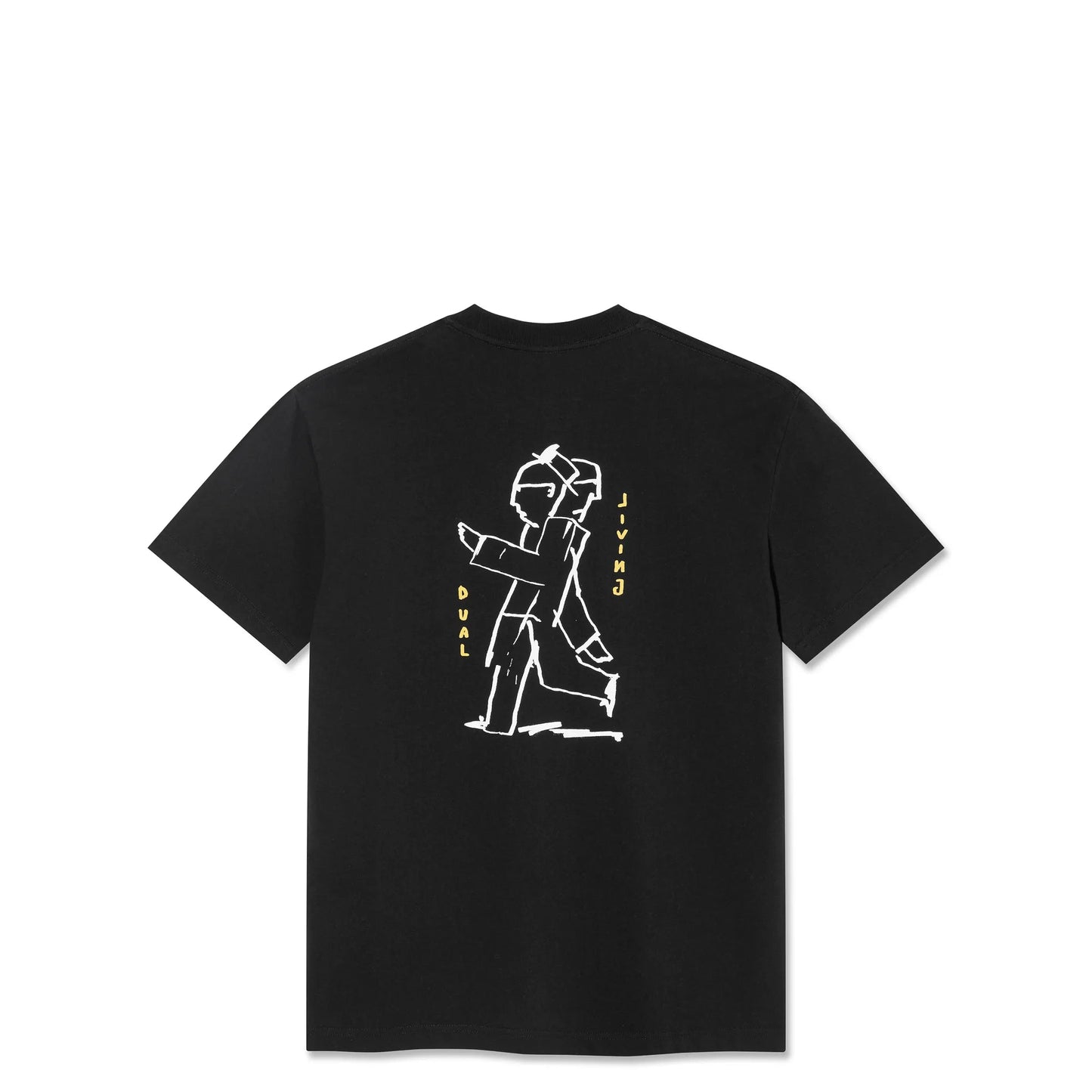 Polar Dual Living Tee, black - Tiki Room Skateboards - 1