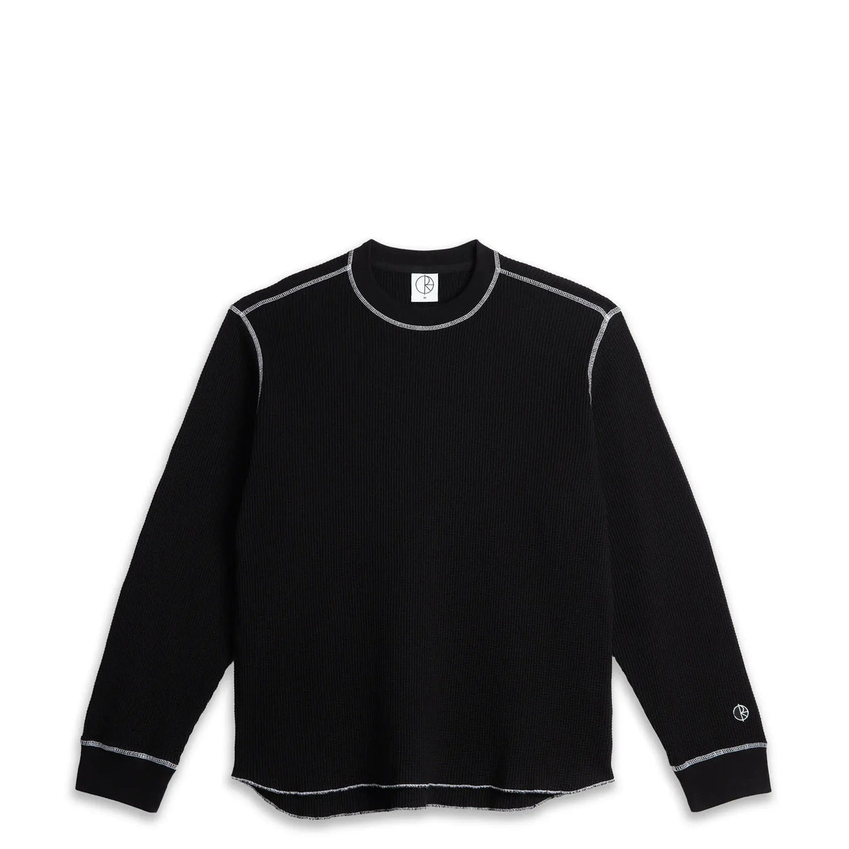 Polar Dylan Long Sleeve Tee, black/white - Tiki Room Skateboards - 1