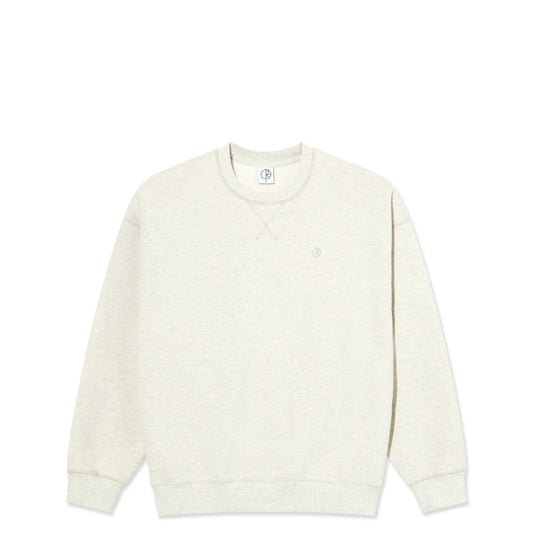 Polar Frankie Crewneck, ivory grey melange - Tiki Room Skateboards - 1