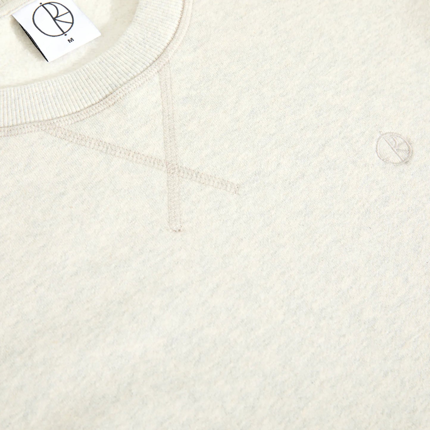 Polar Frankie Crewneck, ivory grey melange - Tiki Room Skateboards - 2