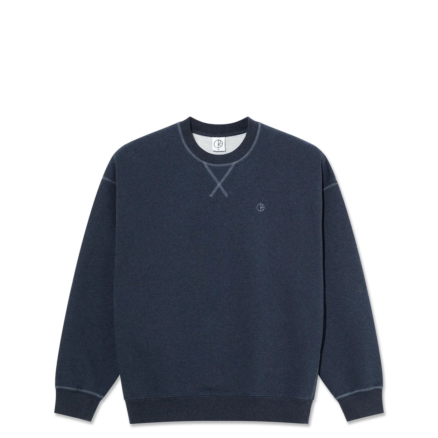 Polar Frankie Crewneck, navy melange - Tiki Room Skateboards - 1