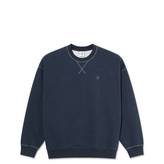 Polar Frankie Crewneck, navy melange - Tiki Room Skateboards - 1