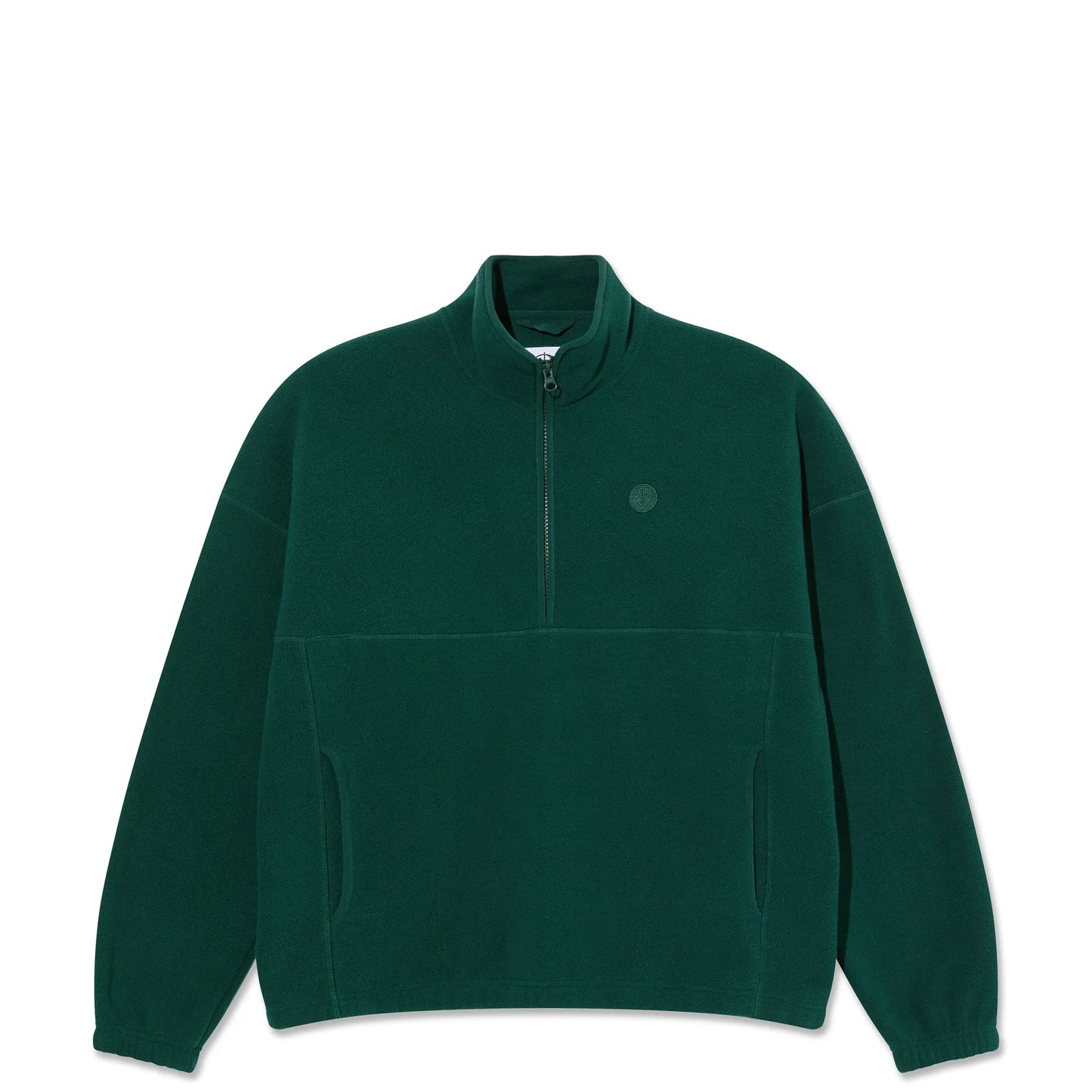 Polar Ivan Half Zip Sweatshirt, dark emerald - Tiki Room Skateboards - 2