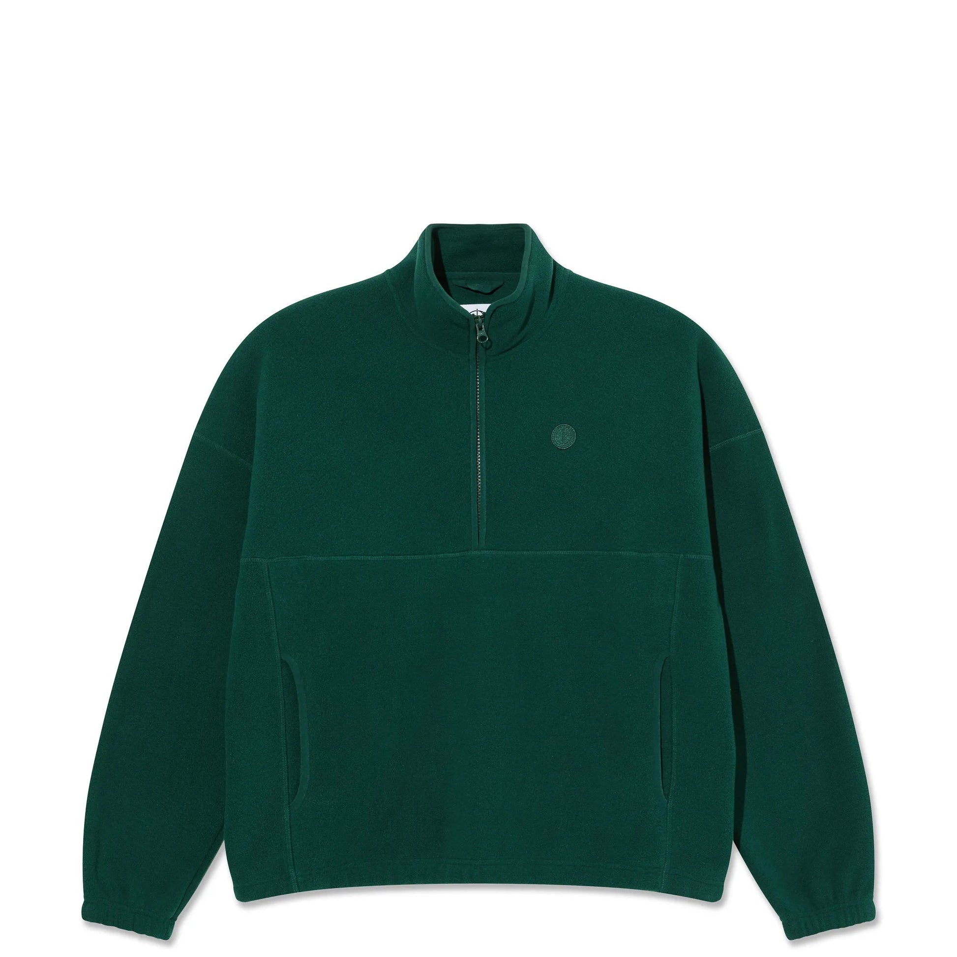 Polar Ivan Half Zip Sweatshirt, dark emerald - Tiki Room Skateboards - 2