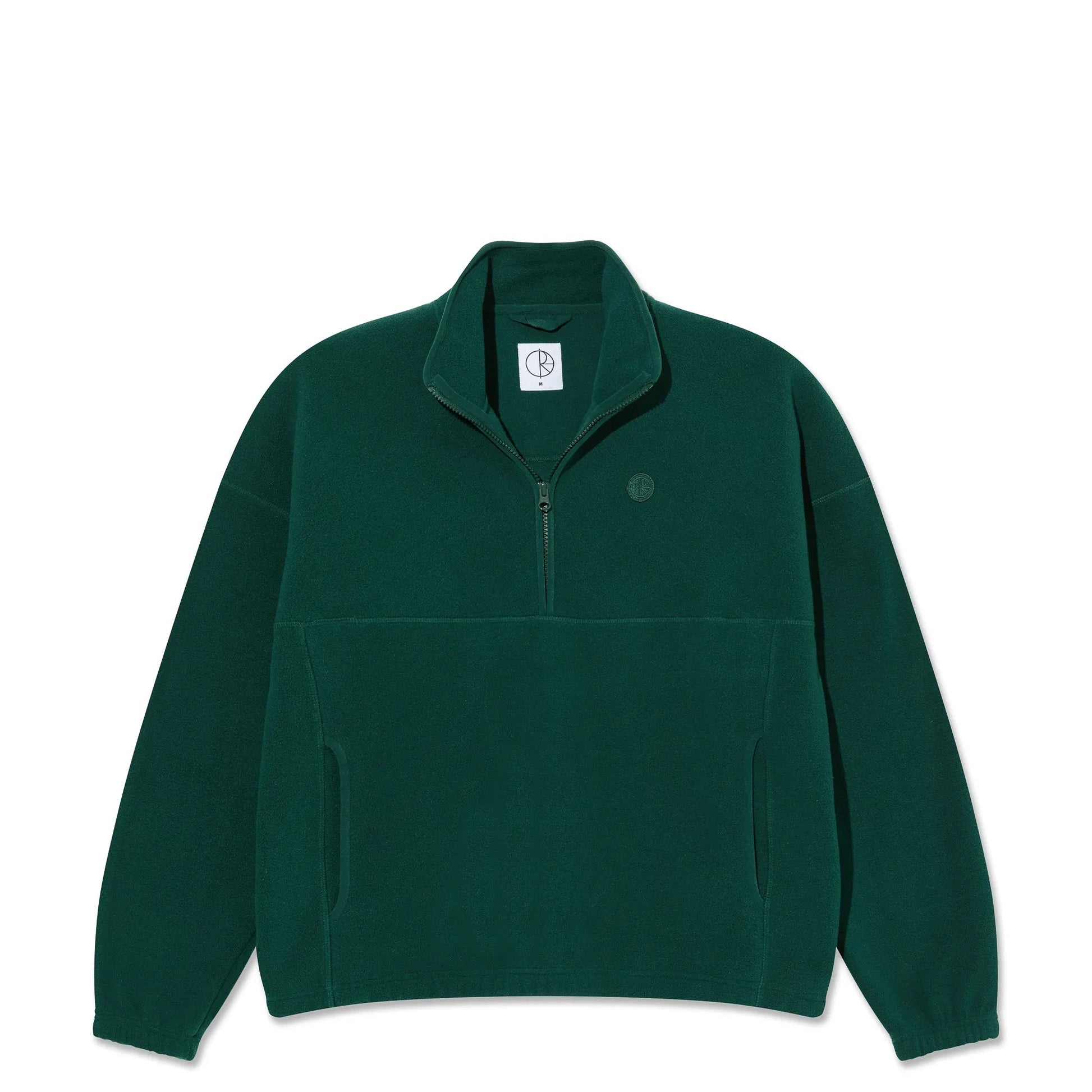 Polar Ivan Half Zip Sweatshirt, dark emerald - Tiki Room Skateboards - 1