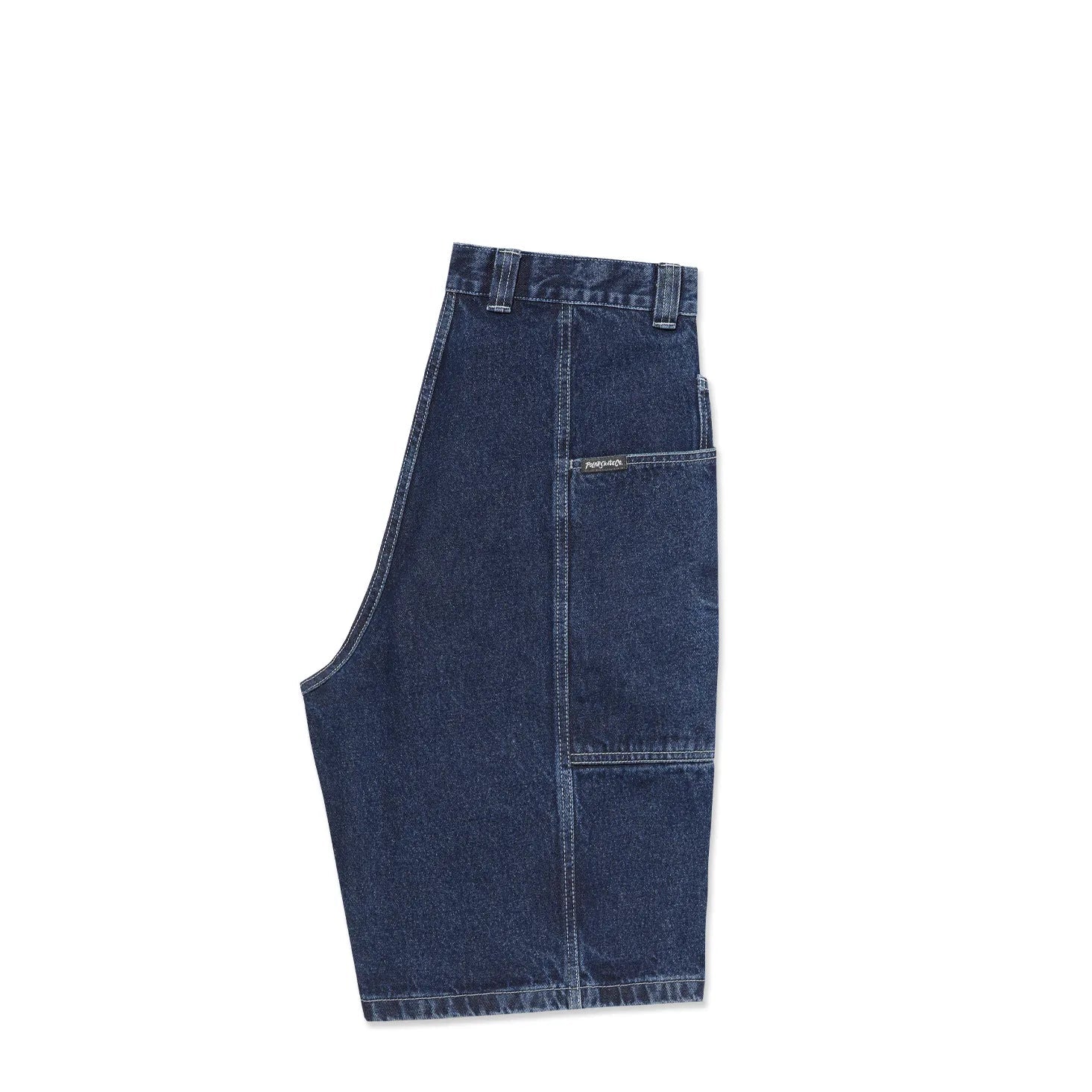 Polar Jiro Shorts, dark blue w/ white stitching - Tiki Room Skateboards - 2