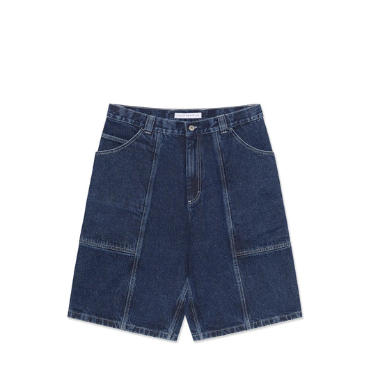 Polar Jiro Shorts, dark blue w/ white stitching - Tiki Room Skateboards - 1