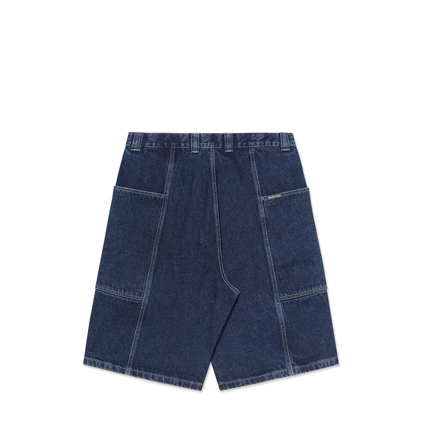 Polar Jiro Shorts, dark blue w/ white stitching - Tiki Room Skateboards - 3