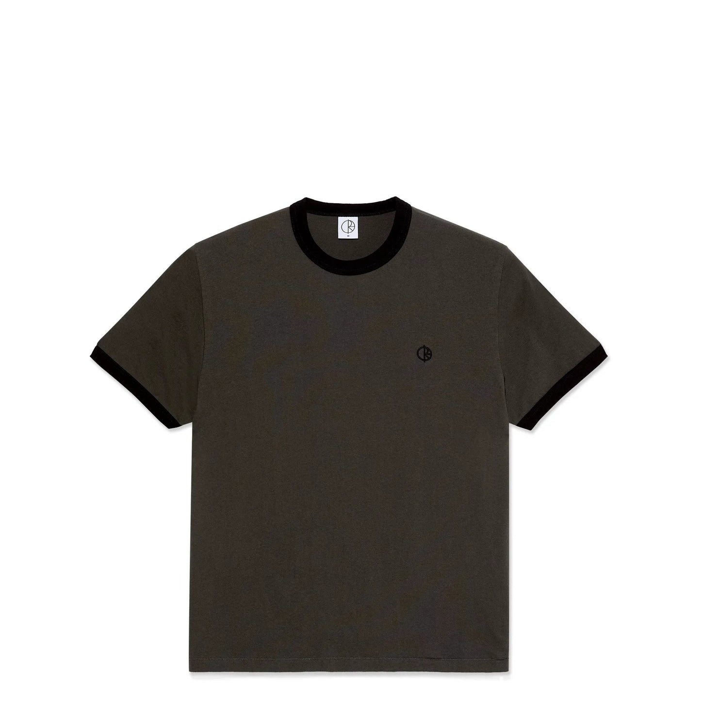 Polar Ringer Tee, dirty black/black - Tiki Room Skateboards - 1