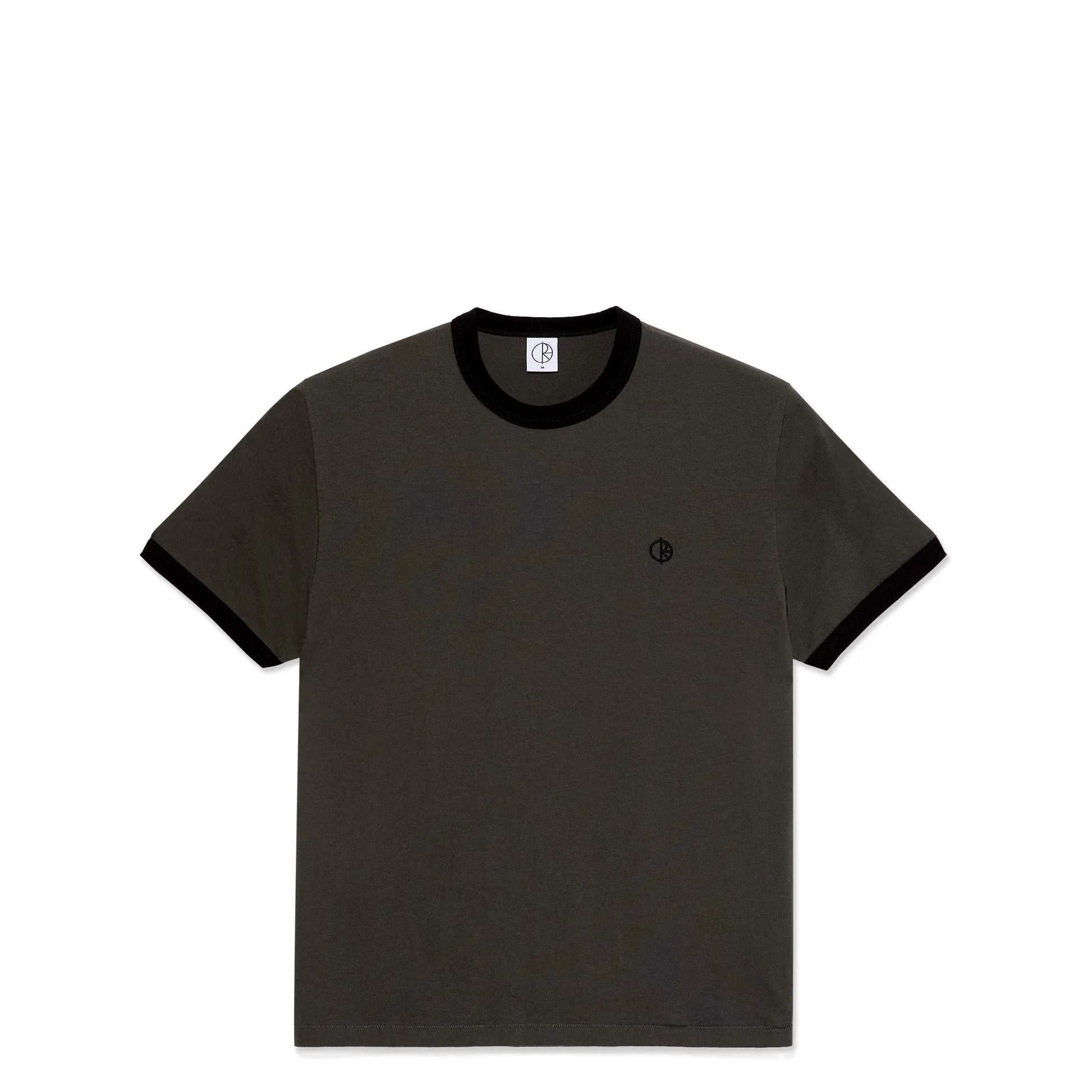 Polar Ringer Tee, dirty black/black - Tiki Room Skateboards - 1