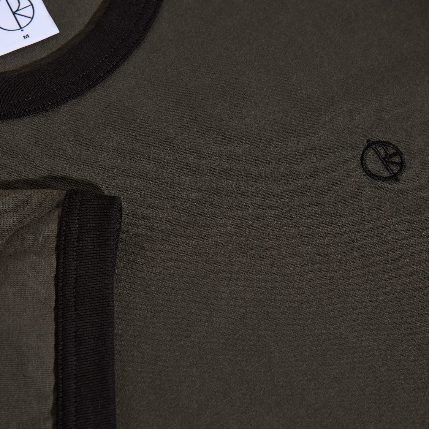 Polar Ringer Tee, dirty black/black - Tiki Room Skateboards - 2