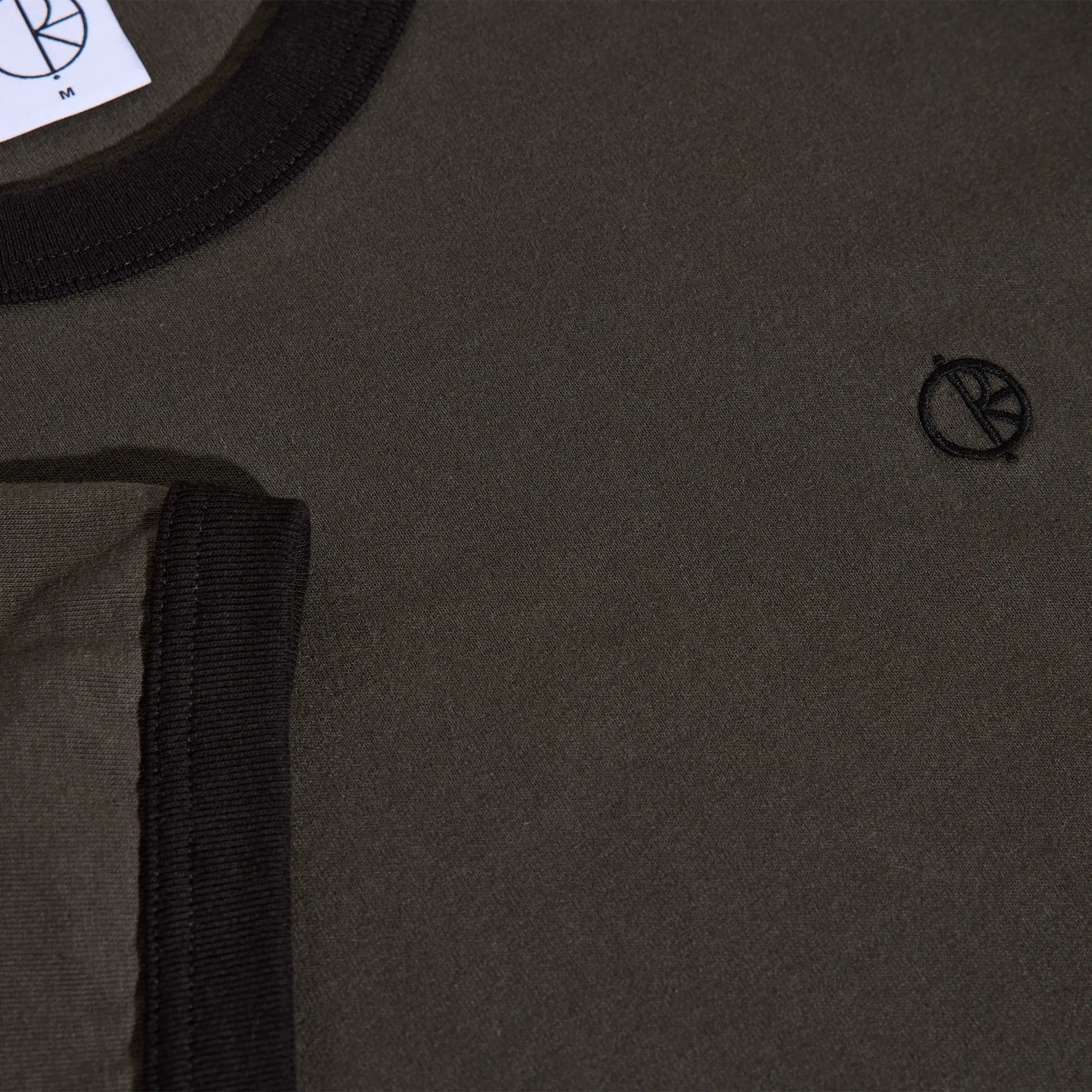 Polar Ringer Tee, dirty black/black - Tiki Room Skateboards - 2