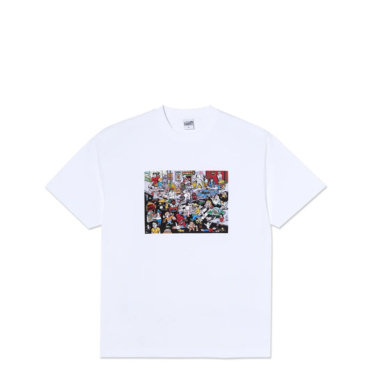 Polar Street Corner Tee, white - Tiki Room Skateboards - 1