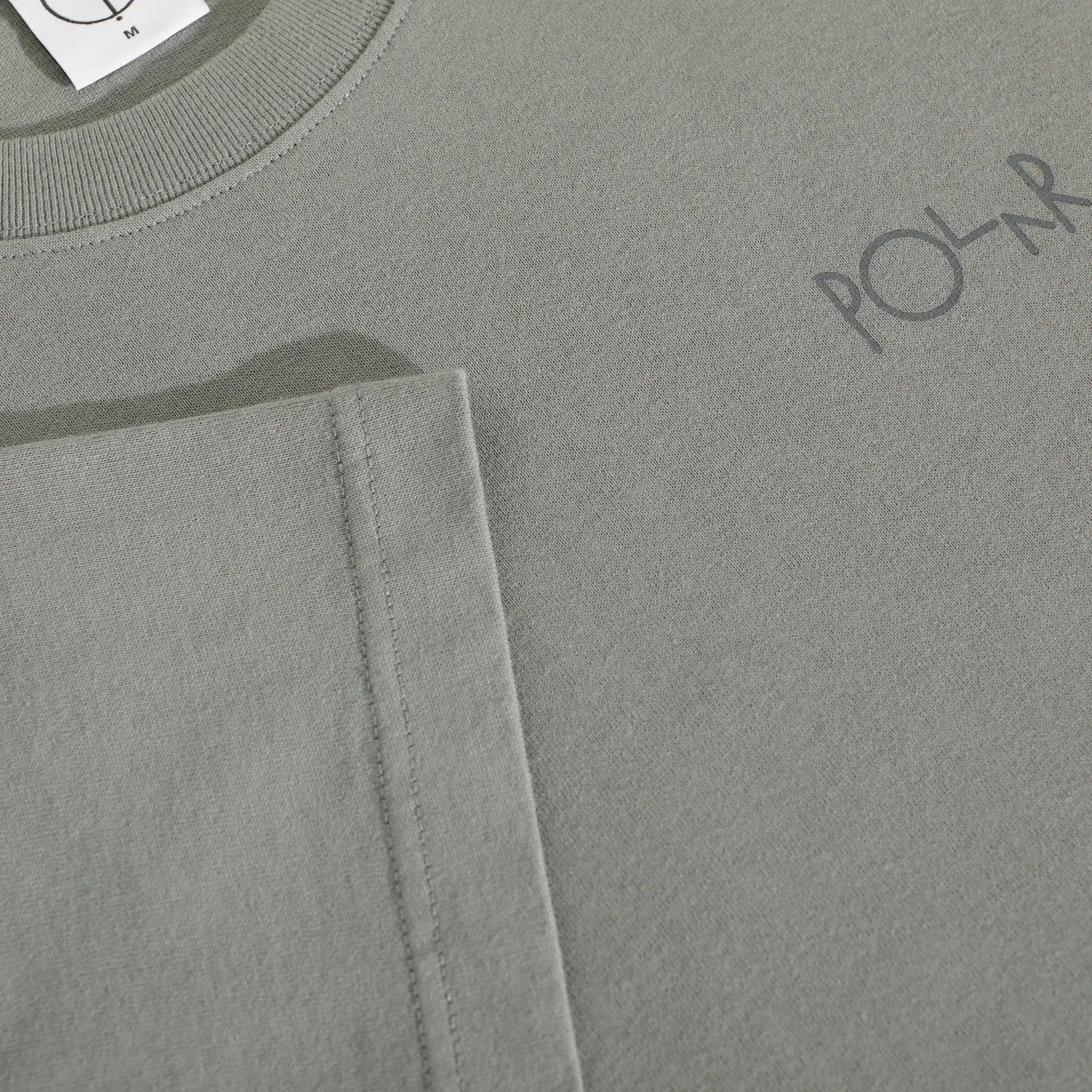 Polar Stroke Logo Contrast Tee, grey - Tiki Room Skateboards - 4
