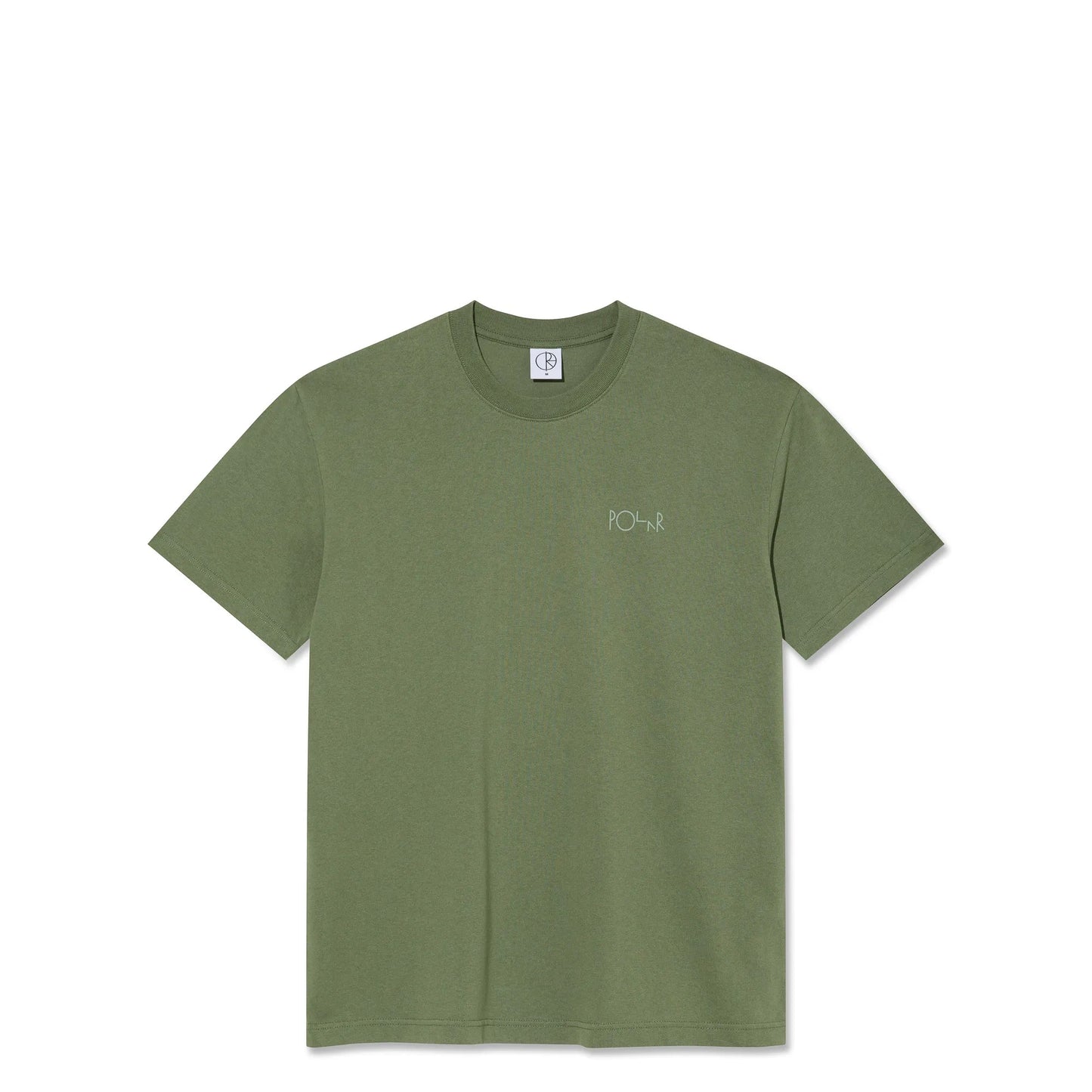 Polar Stroke Logo Contrast Tee, moss green - Tiki Room Skateboards - 2