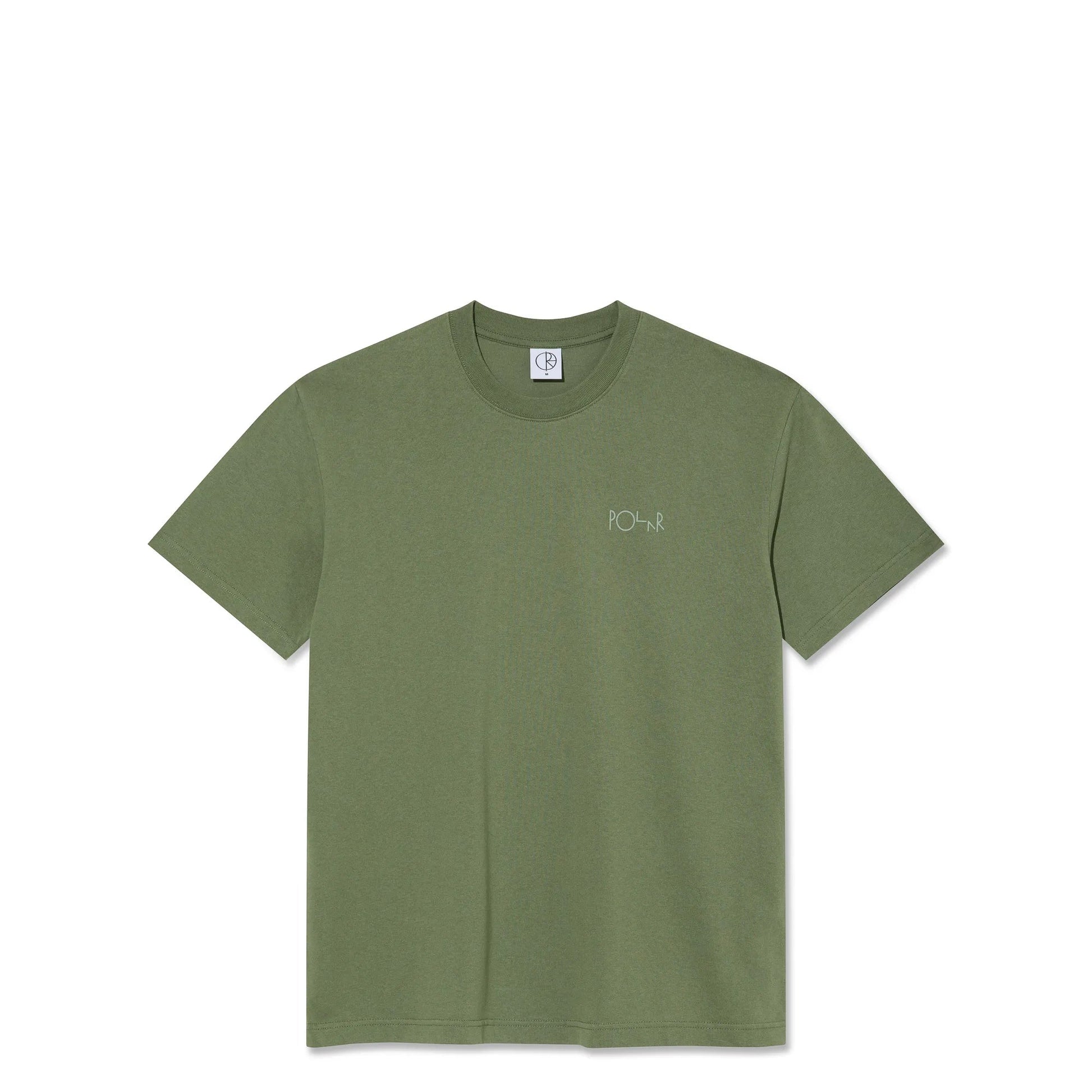 Polar Stroke Logo Contrast Tee, moss green - Tiki Room Skateboards - 2