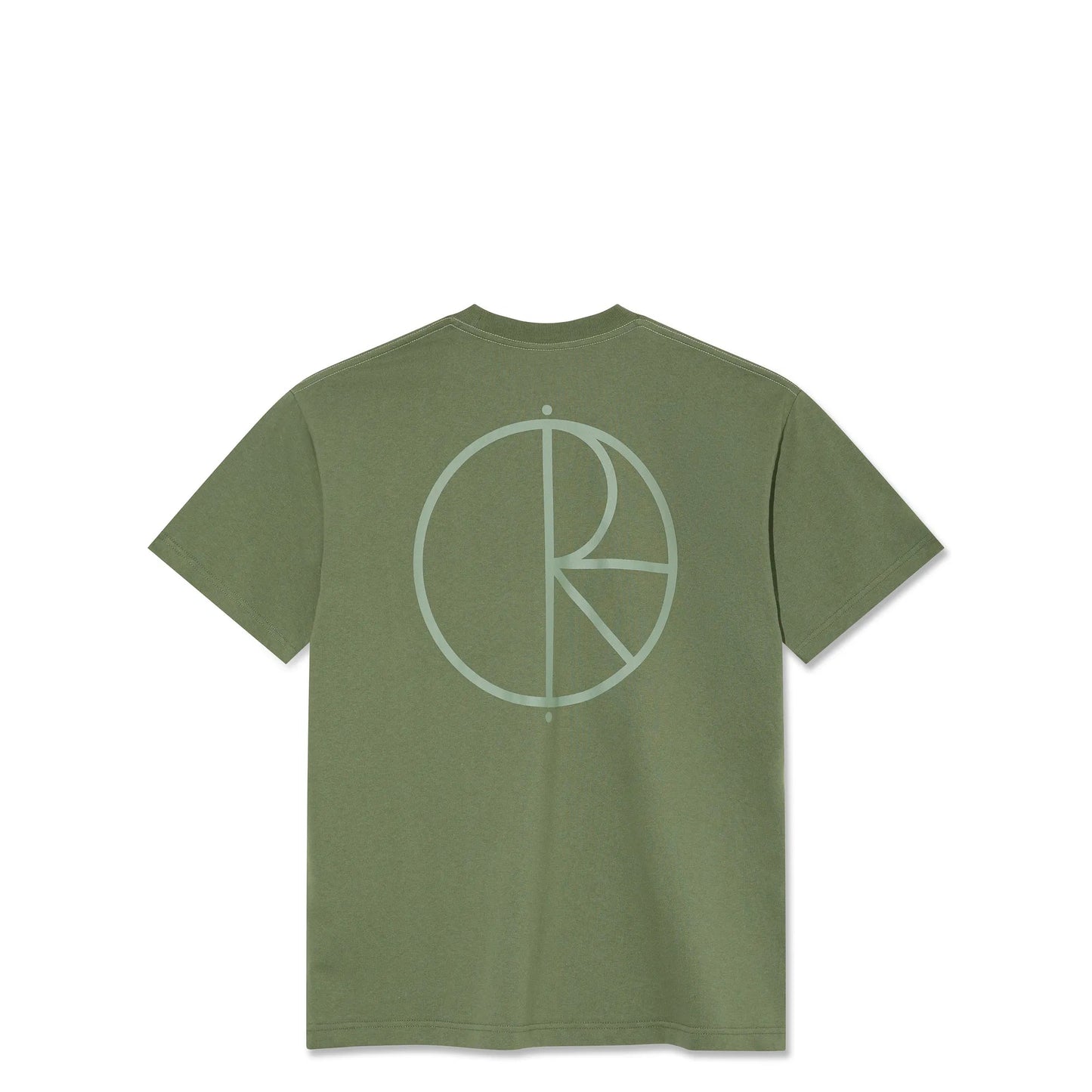 Polar Stroke Logo Contrast Tee, moss green - Tiki Room Skateboards - 1