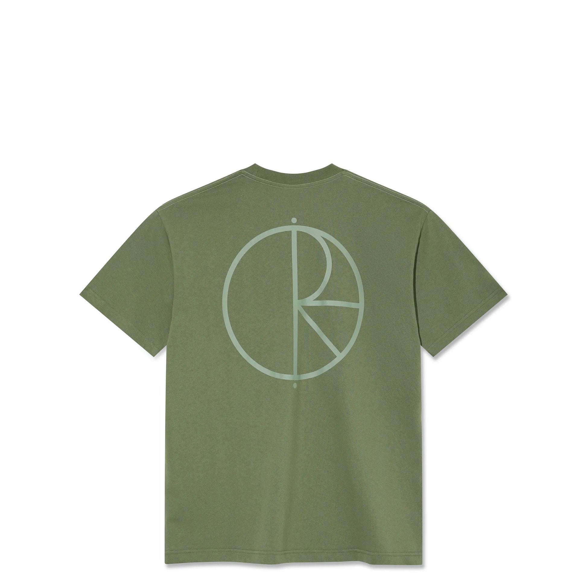 Polar Stroke Logo Contrast Tee, moss green - Tiki Room Skateboards - 1