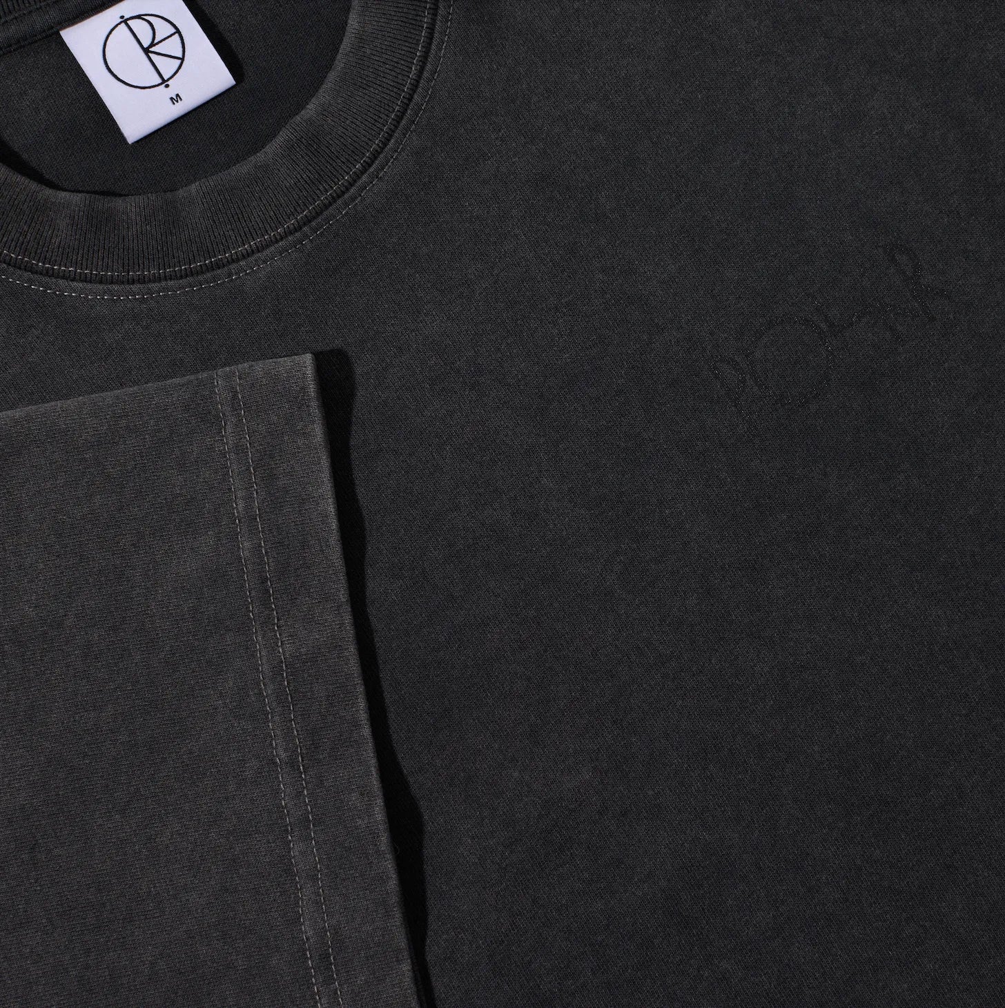 Polar Stroke Logo Contrast Tee, silver black/black - Tiki Room Skateboards - 4