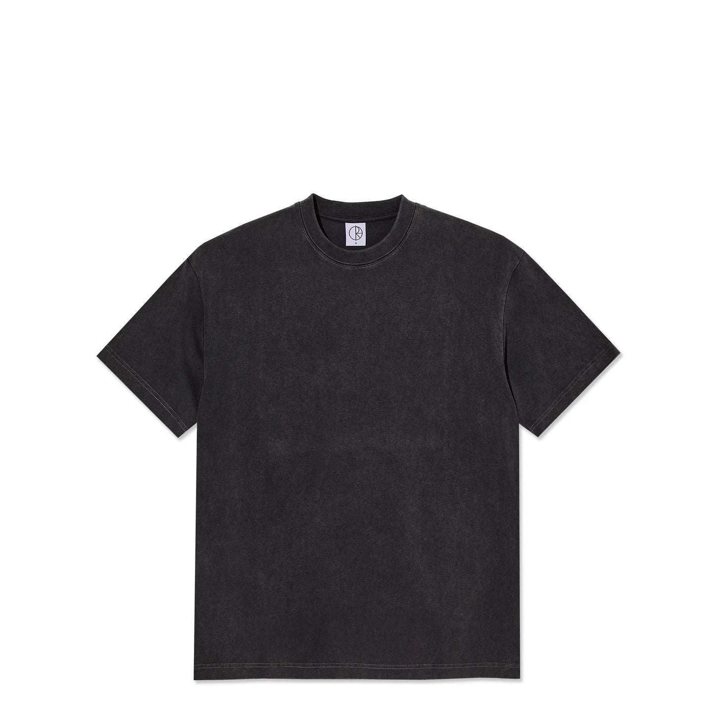 Polar Stroke Logo Contrast Tee, silver black/black - Tiki Room Skateboards - 1