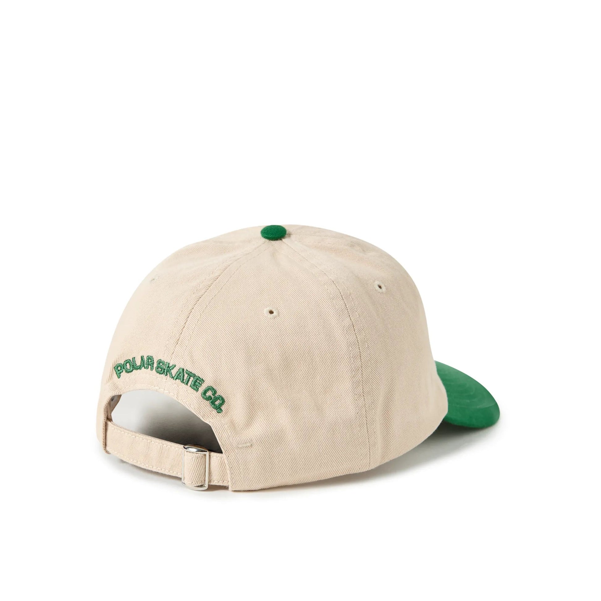 Polar Stroke Logo Sai Cap, ecru/green - Tiki Room Skateboards - 2