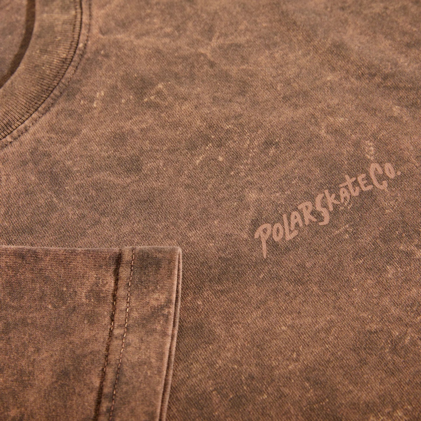 Polar Surf Logo Acid Tee, brown - Tiki Room Skateboards - 2