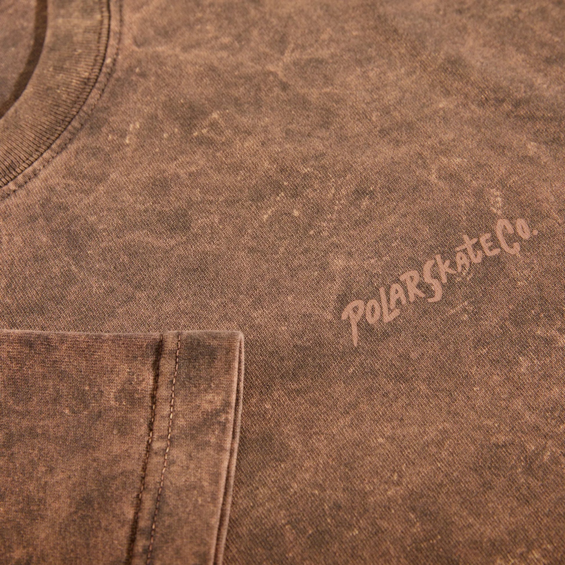 Polar Surf Logo Acid Tee, brown - Tiki Room Skateboards - 2