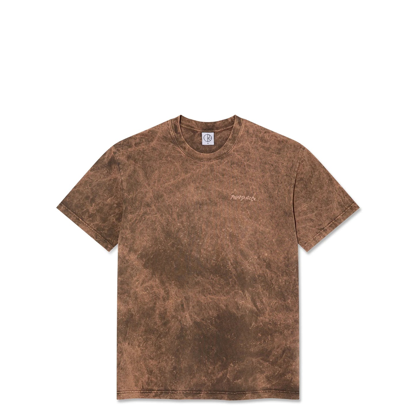 Polar Surf Logo Acid Tee, brown - Tiki Room Skateboards - 1