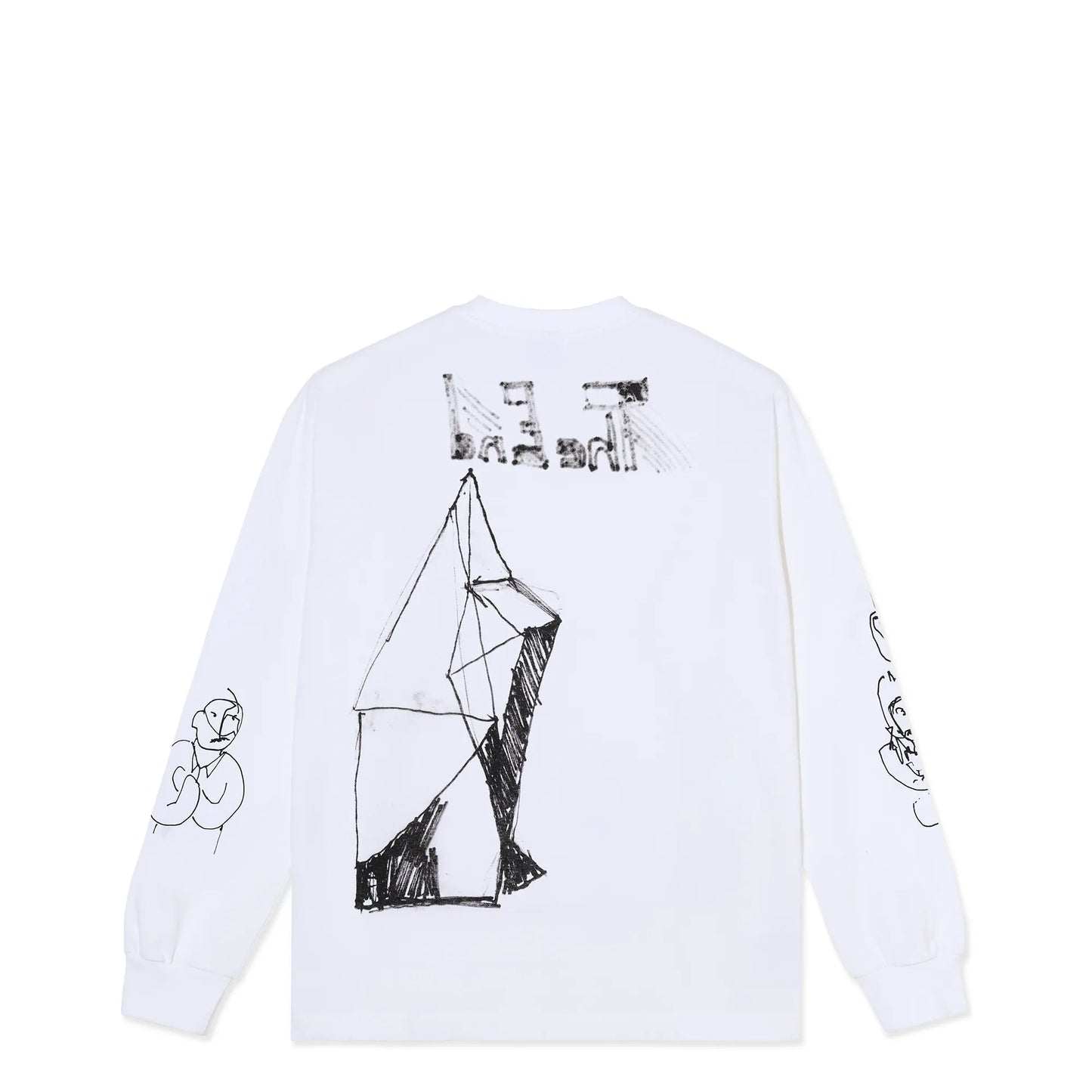 Polar The End Long Sleeve Tee, white - Tiki Room Skateboards - 2