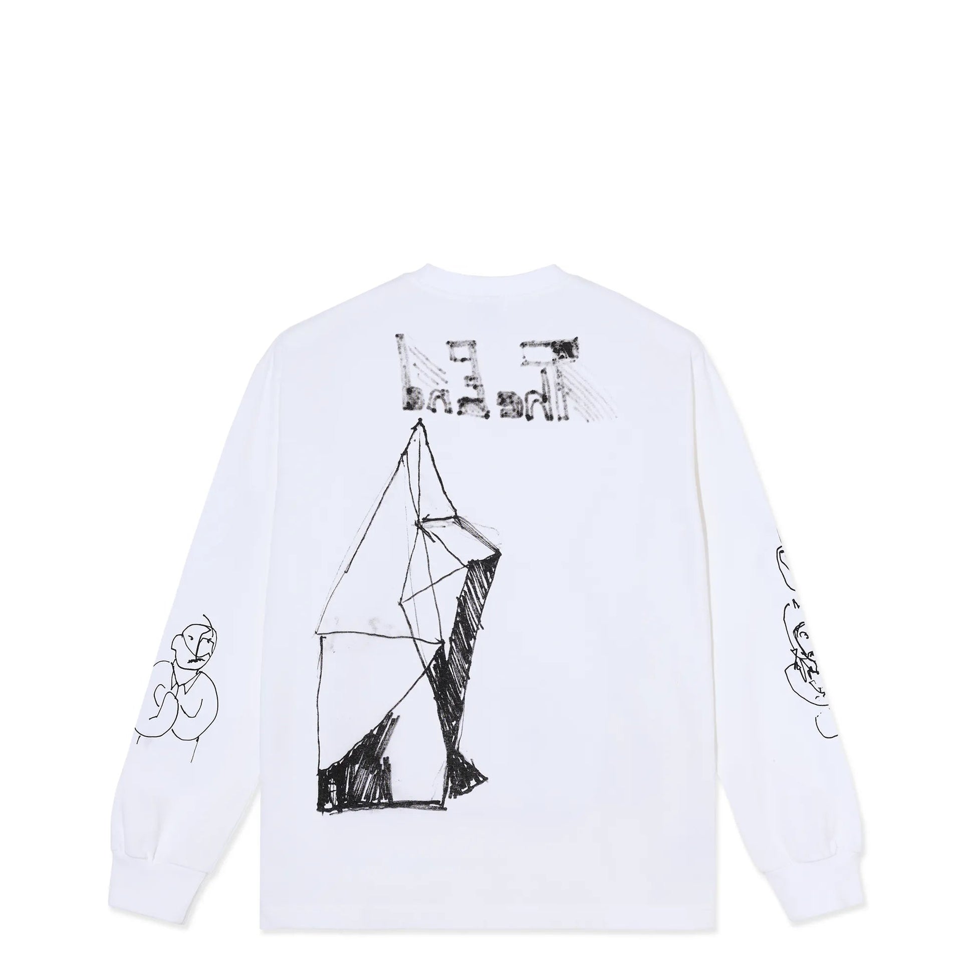 Polar The End Long Sleeve Tee, white - Tiki Room Skateboards - 2