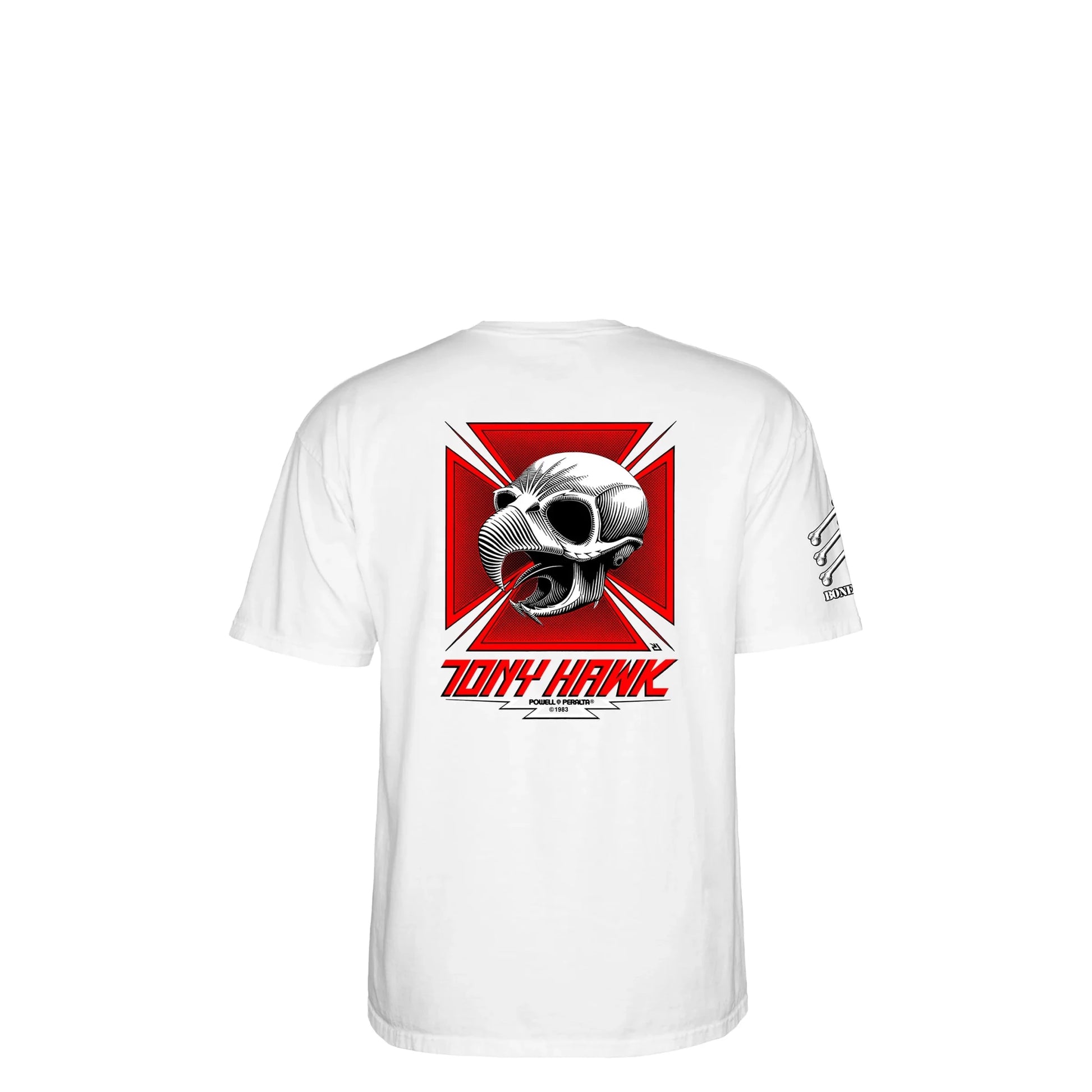 Powell - Peralta BB17 Hawk Tee, white - Tiki Room Skateboards - 1