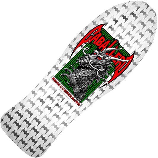Powell - Peralta Bones Brigade BB17 Steve Caballero Deck (9.95"), white (**PREORDER FOR 03 - 24 - 2026**) - Tiki Room Skateboards - 1
