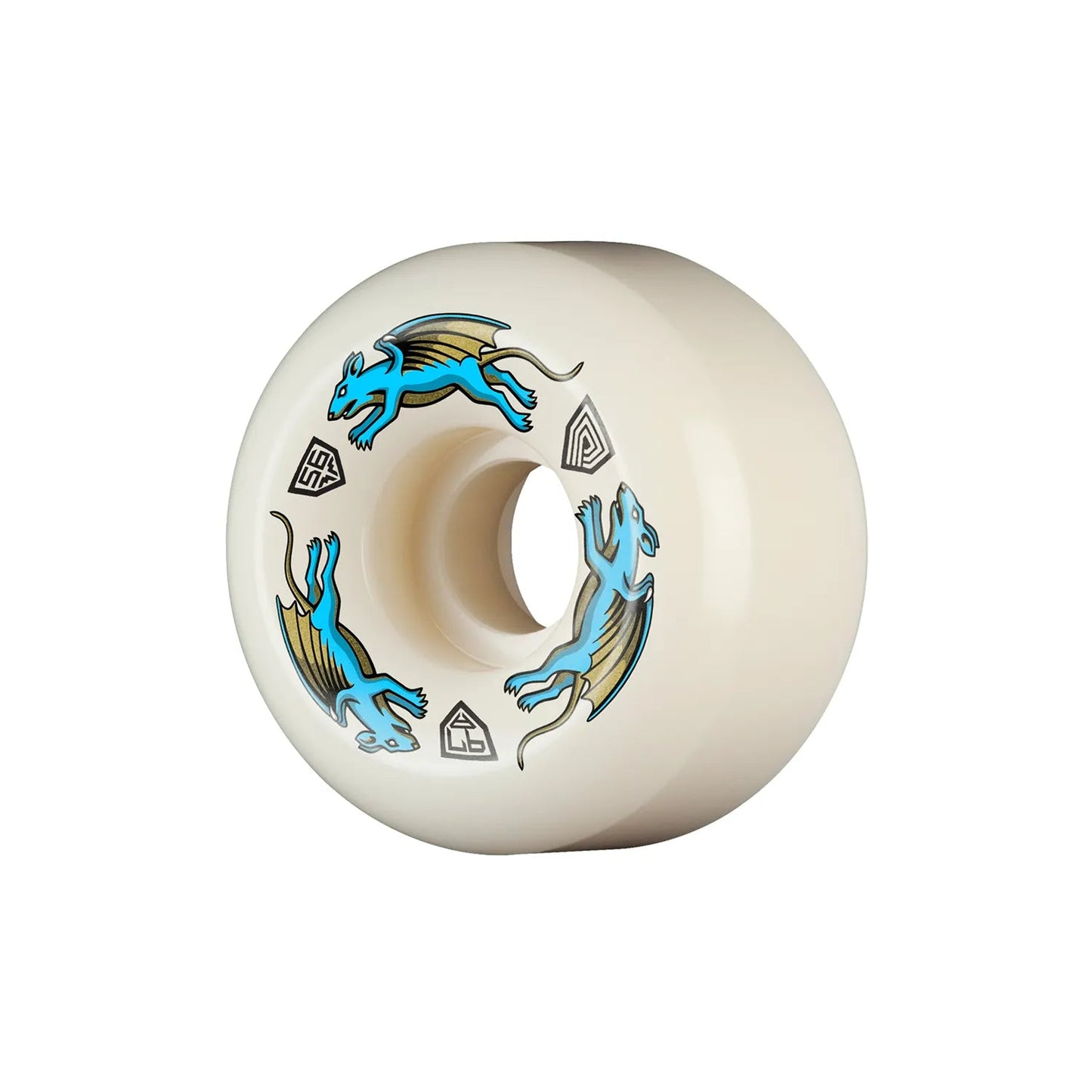 Powell - Peralta Dragon Formula Nano Rat Wheels AV6 97A, blue (56mm X 36mm) - Tiki Room Skateboards - 1