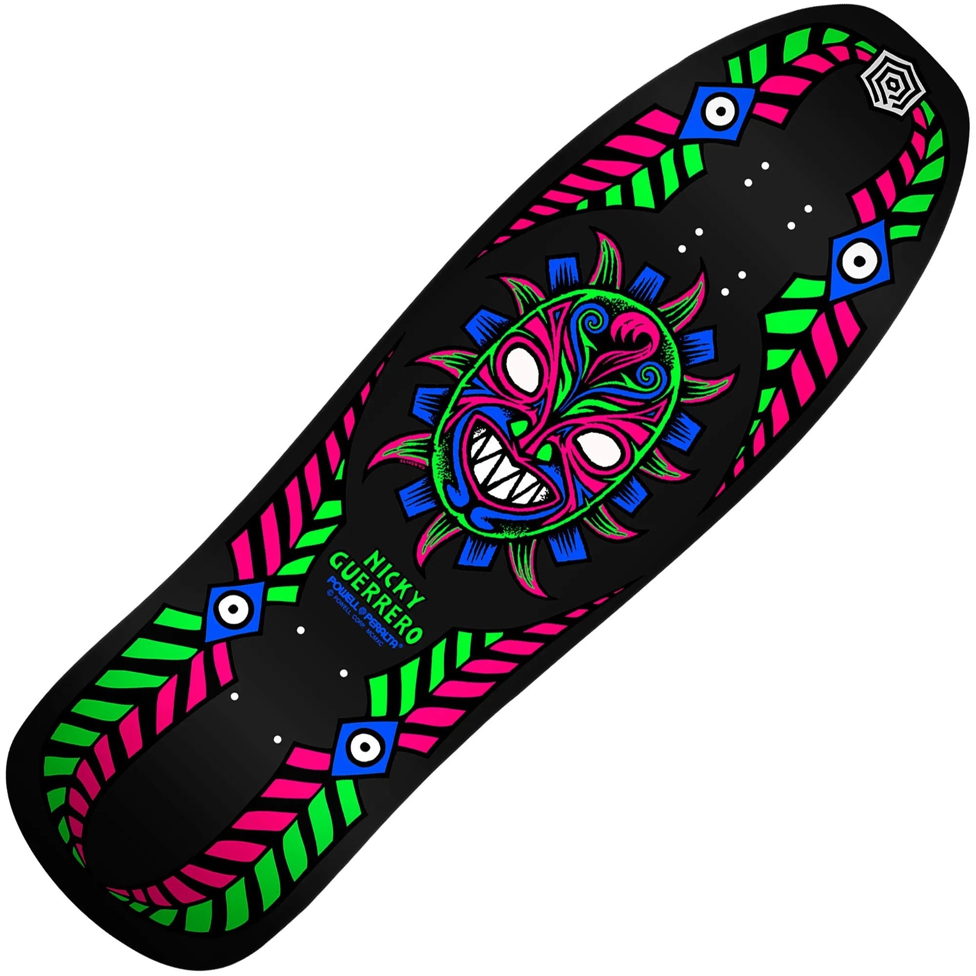 Powell - Peralta Guerrero OG Mask Blacklight Deck (10.0”) - Tiki Room Skateboards - 1