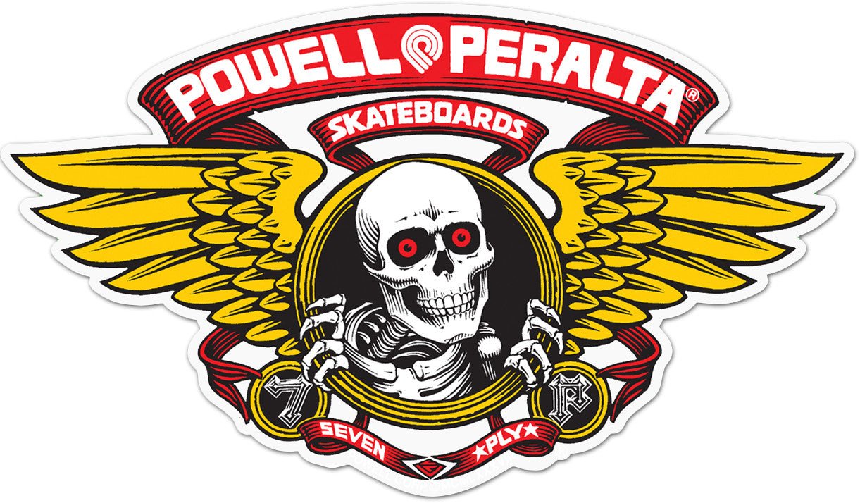 Powell - Peralta Winged Ripper Die Cut Sticker (12"), red - Tiki Room Skateboards - 1