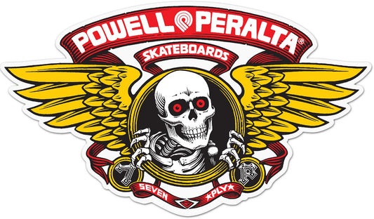 Powell - Peralta Winged Ripper Die Cut Sticker (12"), red - Tiki Room Skateboards - 1
