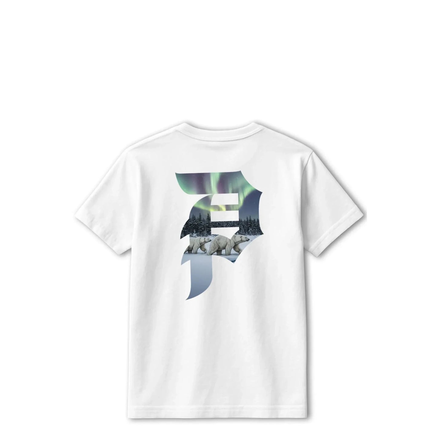 Primitive X Mehrathon Northern Lights Tee, white - Tiki Room Skateboards - 1