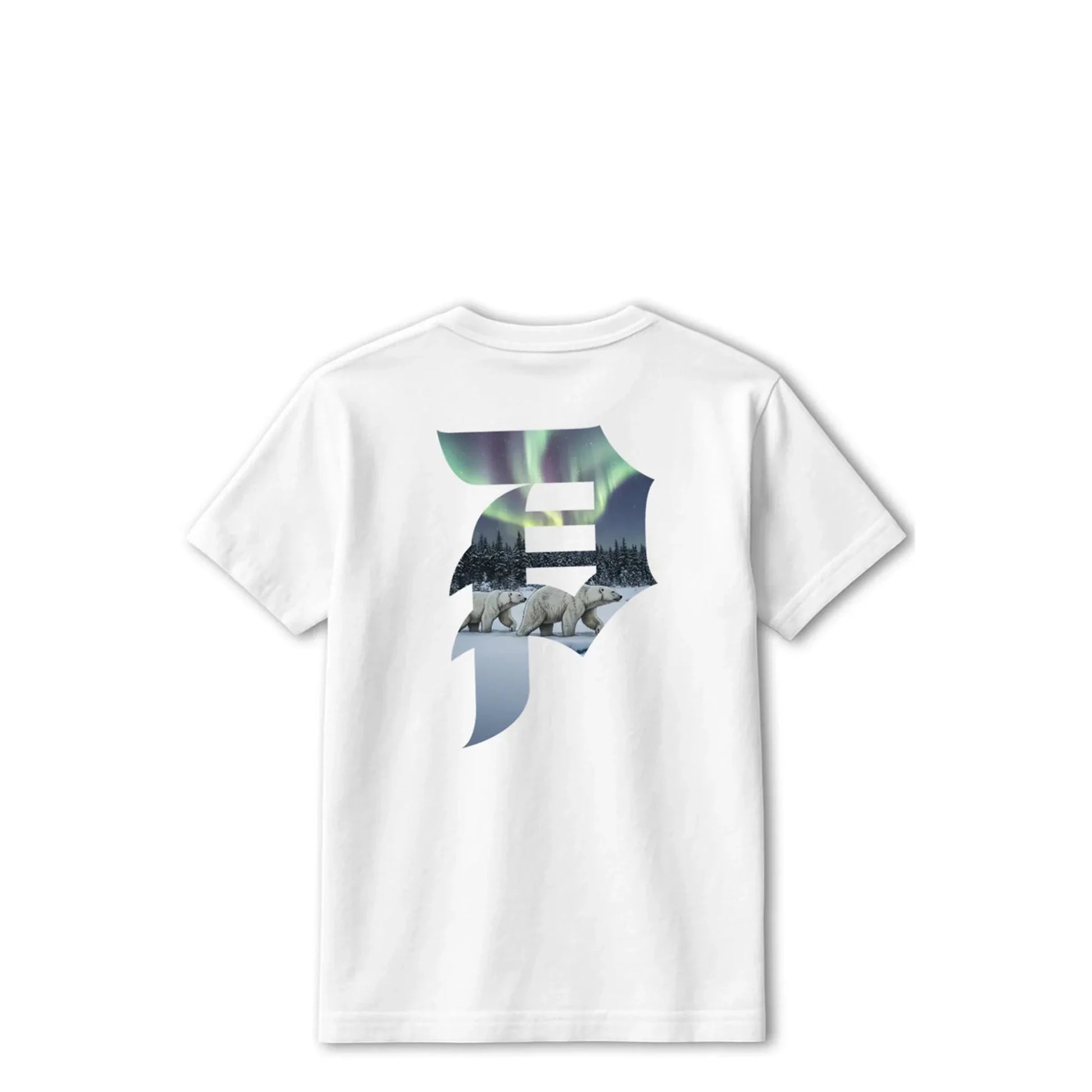 Primitive X Mehrathon Northern Lights Tee, white - Tiki Room Skateboards - 1