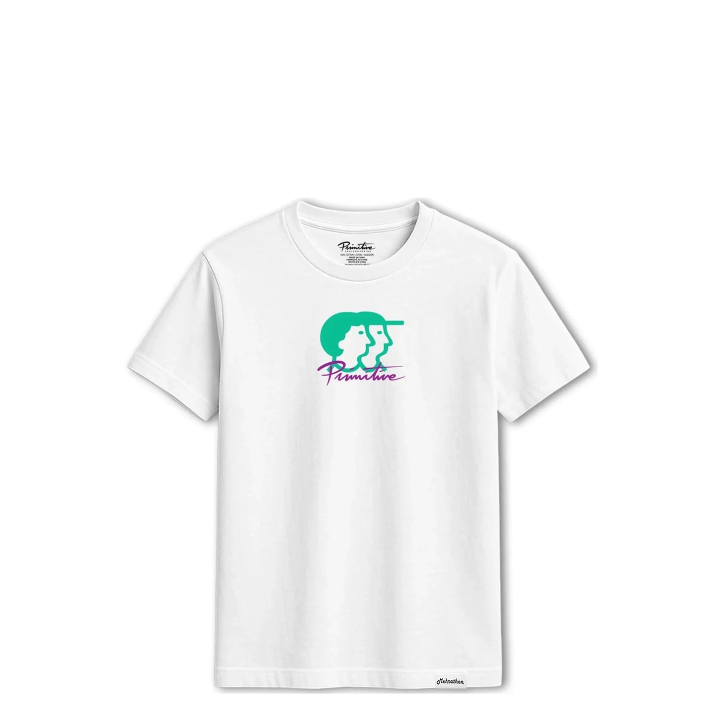 Primitive X Mehrathon Northern Lights Tee, white - Tiki Room Skateboards - 2
