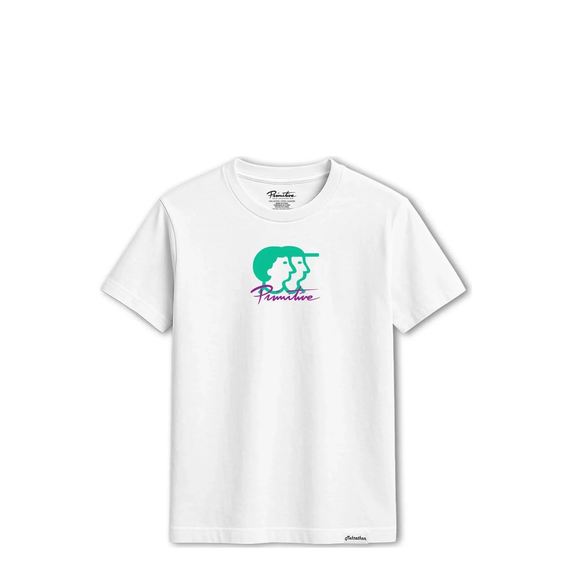 Primitive X Mehrathon Northern Lights Tee, white - Tiki Room Skateboards - 2