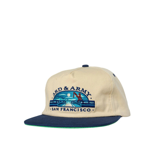 Real 3rd & Army Snapback, natural/navy - Tiki Room Skateboards - 1