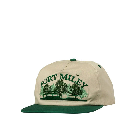 Real Fort Miley Snapback, off white/green - Tiki Room Skateboards - 1