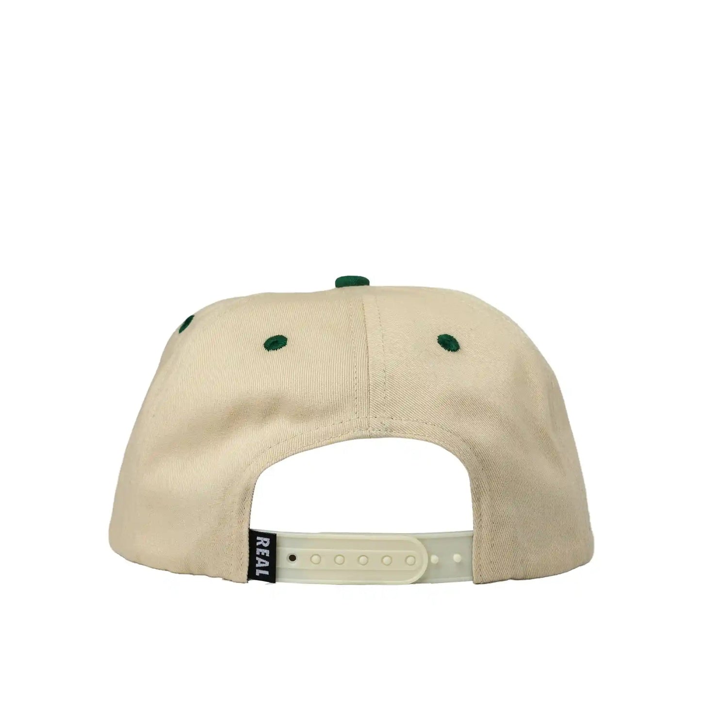 Real Fort Miley Snapback, off white/green - Tiki Room Skateboards - 2