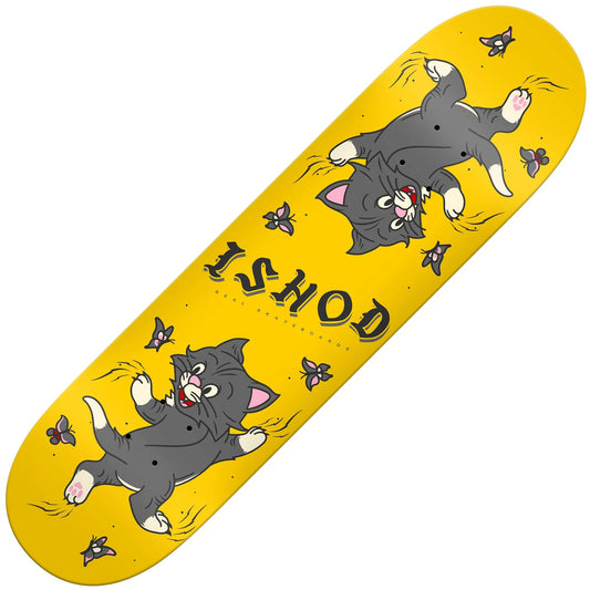 Real Ishod Kitten Scratch Twin Tail Deck (8.0"), yellow - Tiki Room Skateboards - 1