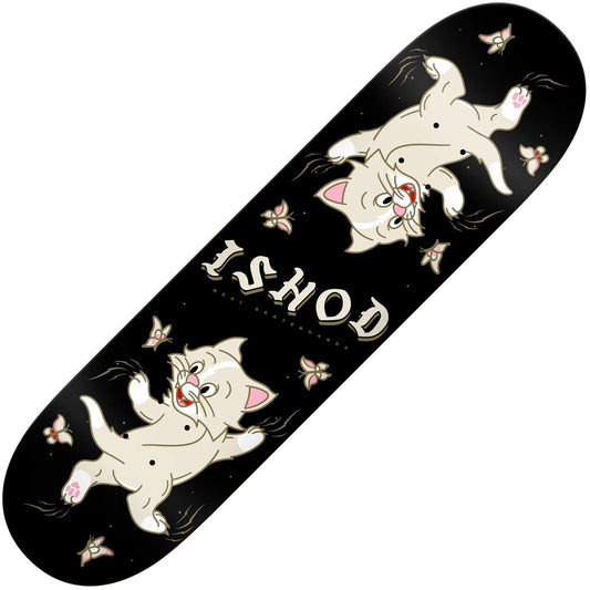 Real Ishod Kitten Scratch Twin Tail Deck (8.5"), black - Tiki Room Skateboards - 1