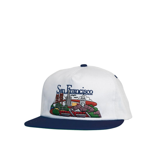 Real SFC Snapback, white/navy - Tiki Room Skateboards - 1