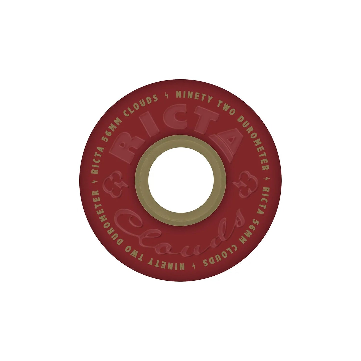 RICTA Clouds Wheels 92A, maroon/gold (56mm) - Tiki Room Skateboards - 1